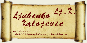 Ljubenko Kalojević vizit kartica